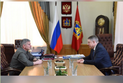 Брянский губернатор встретился с руководителем Департамента строительства Минобороны РФ