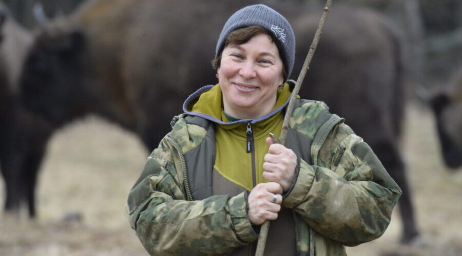 Сотрудник заповедника рассказала трубчанам о матриархате в стаде зубров