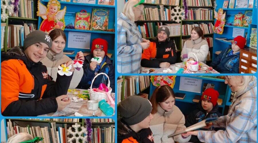 В сельской библиотеке Трубчевского района мастерили рождественских ангелов