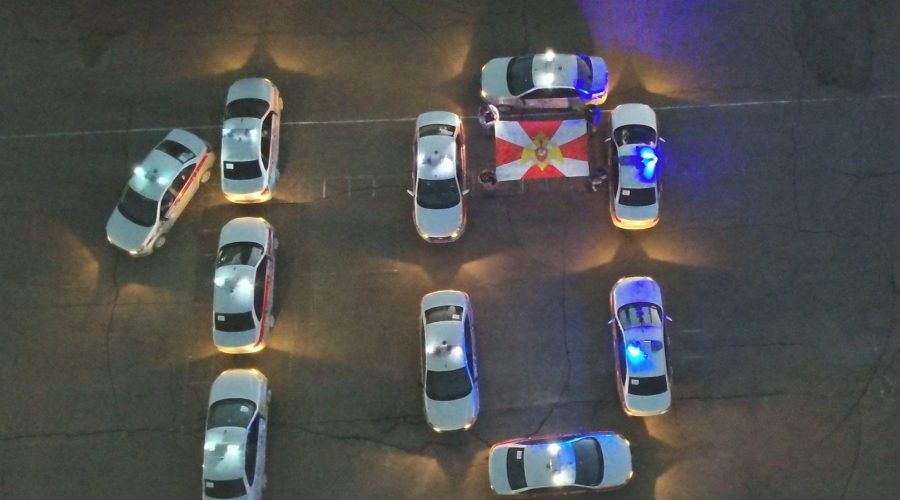 В Брянске росгвардейцы провели флешмоб к юбилею ведомства