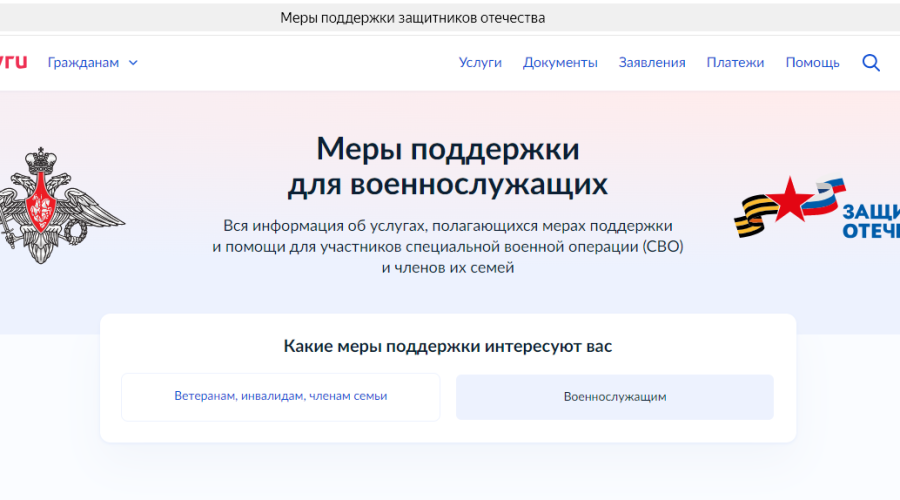 Участники СВО и члены их семей могут получить меры поддержки через «Госуслуги»