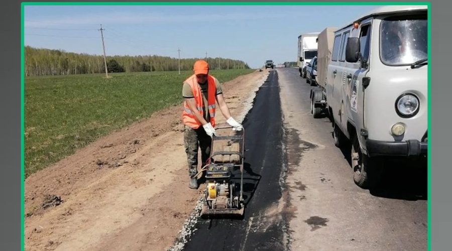 На участке автодороги «Брянск — Новозыбков» — Трубчевск продолжается работа по нацпроекту